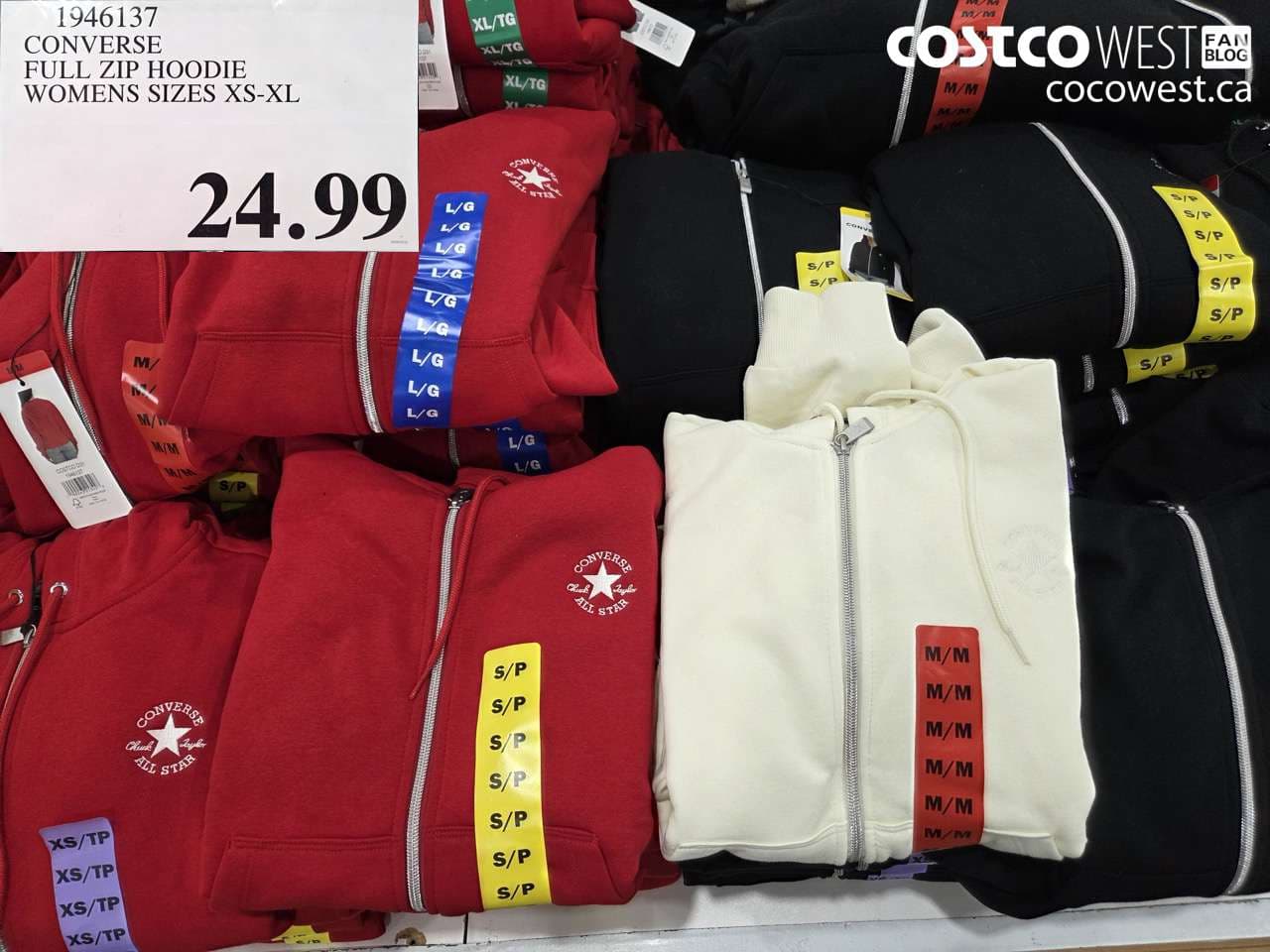 converse full zip hoodie womens sizes xsxl