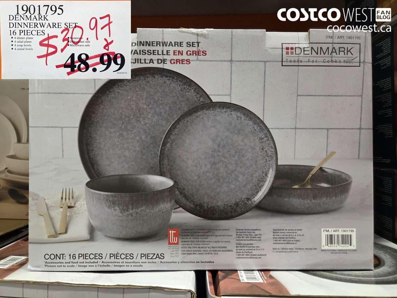 DENMARK DINNERWARE SET 16 PIECES