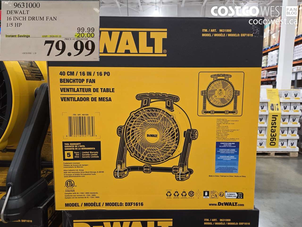 dewalt 16 inch drum fan 15 hp