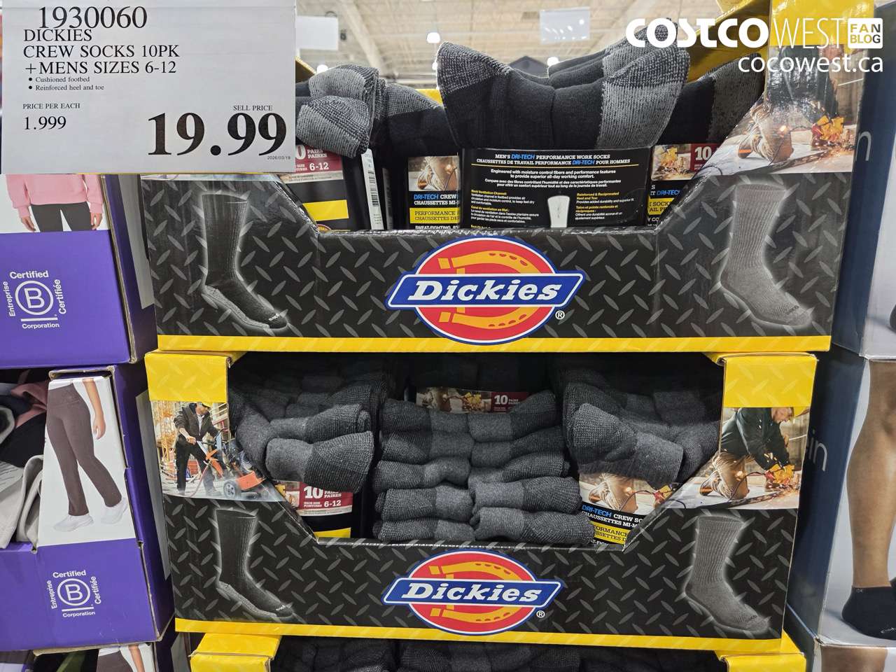 dickies crew socks 10pk  mens sizes 612