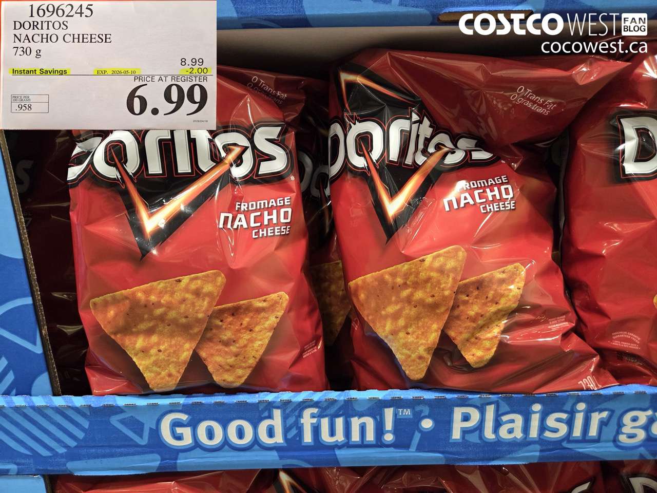 doritos nacho cheese 730 g