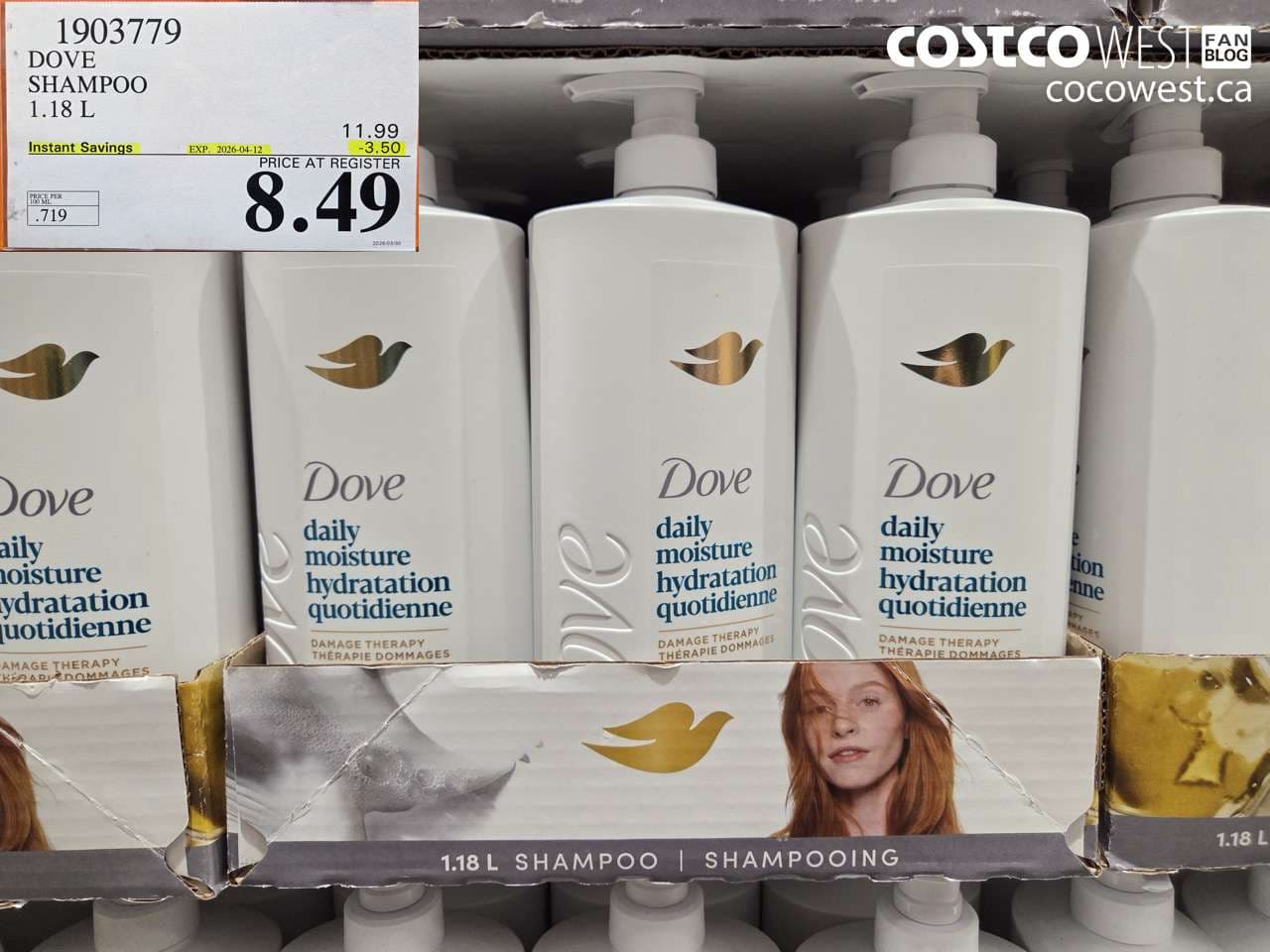dove shampoo 118 l