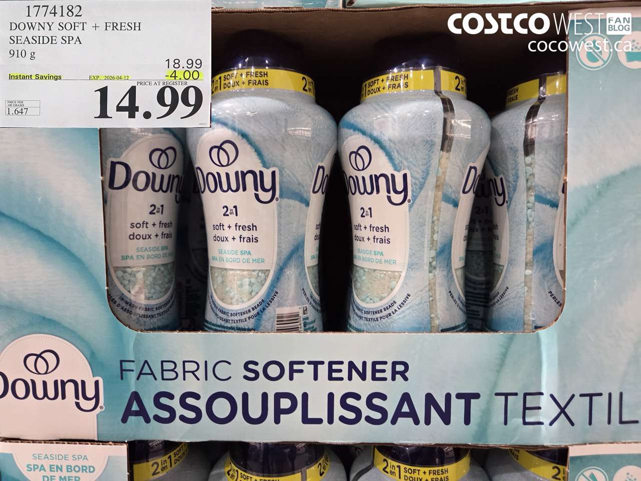 downy soft  fresh seaside spa 910 g