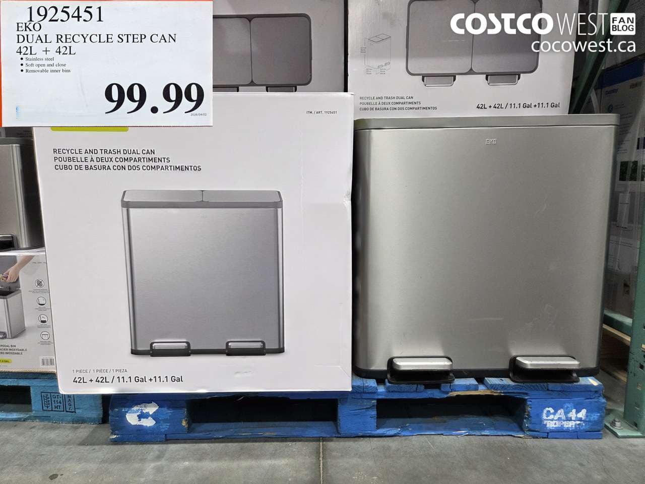 dual recycle step can 42l  42l