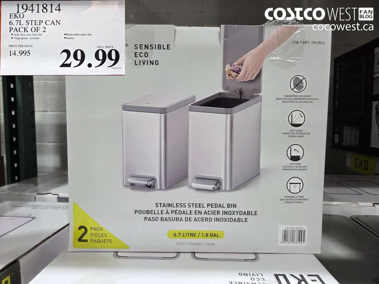 eko 67l step can pack of 2