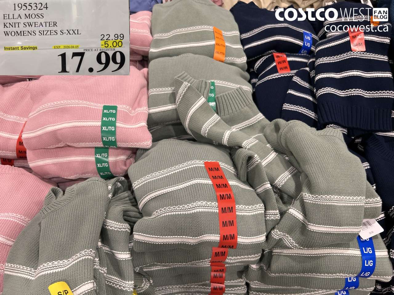 ELLA MOSS KNIT SWEATER WOMENS SIZES S-XXL