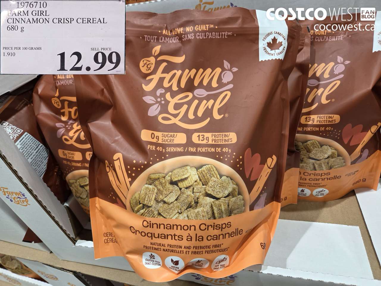 FARM GIRL CINNAMON CRISP CEREAL 680 G