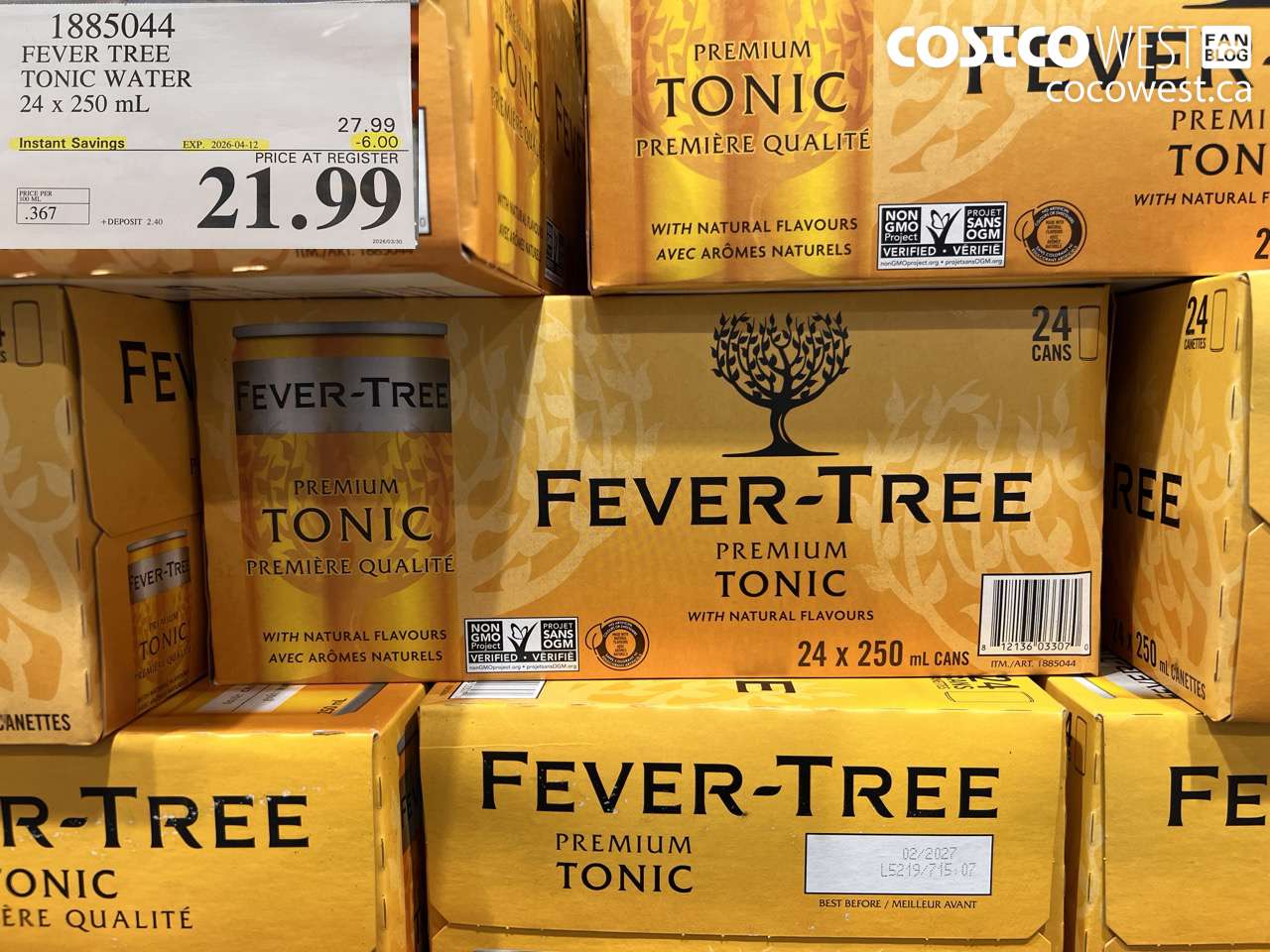 fever tree tonic water 24 x 250 ml