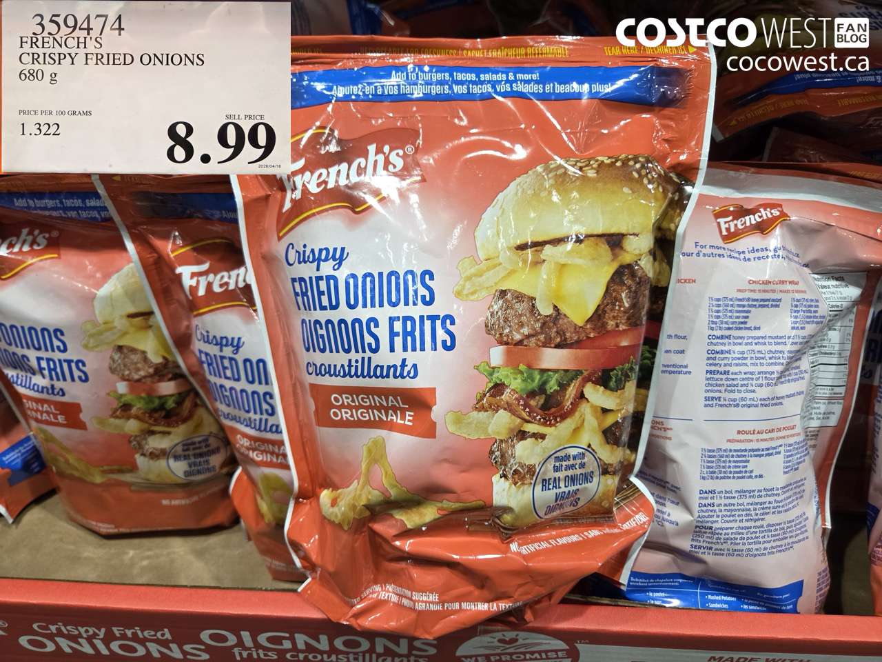 FRENCH’S CRISPY FRIED ONIONS 680 G