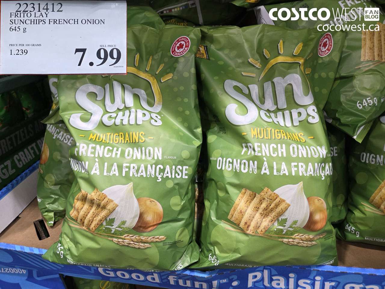 FRITO LAY SUNCHIPS FRENCH ONION 645 G