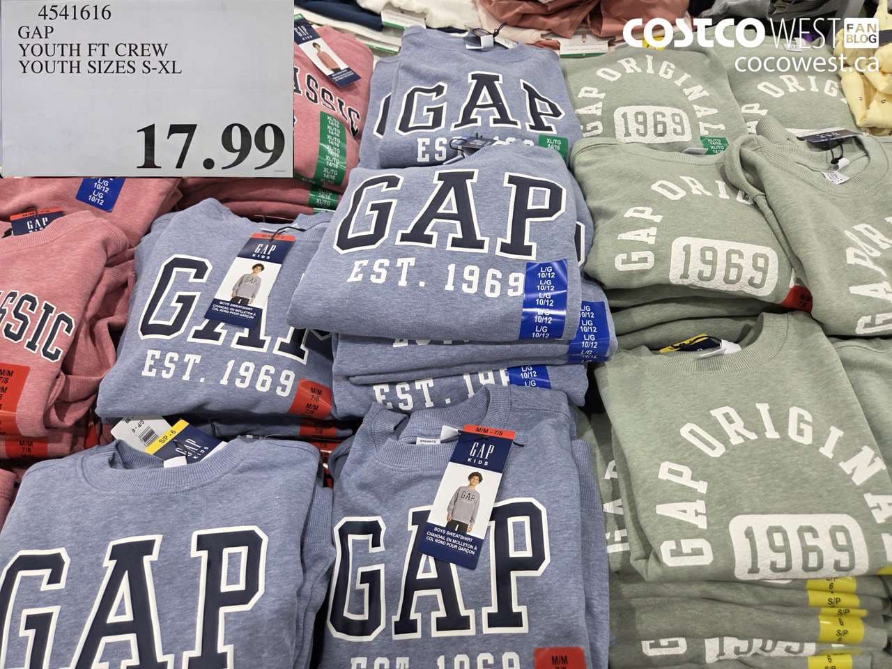 GAP YOUTH FT CREW YOUTH SIZES S-XL