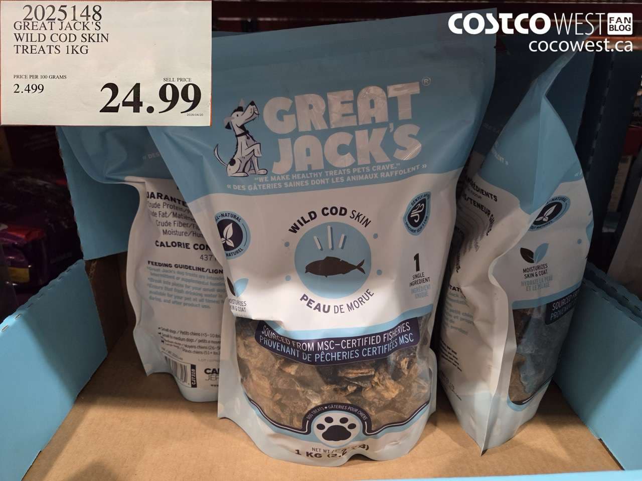 GREAT JACK’S WILD COD SKIN TREATS 1KG