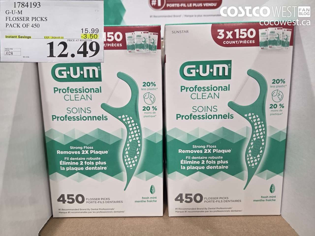 gum flosser picks pack of 450