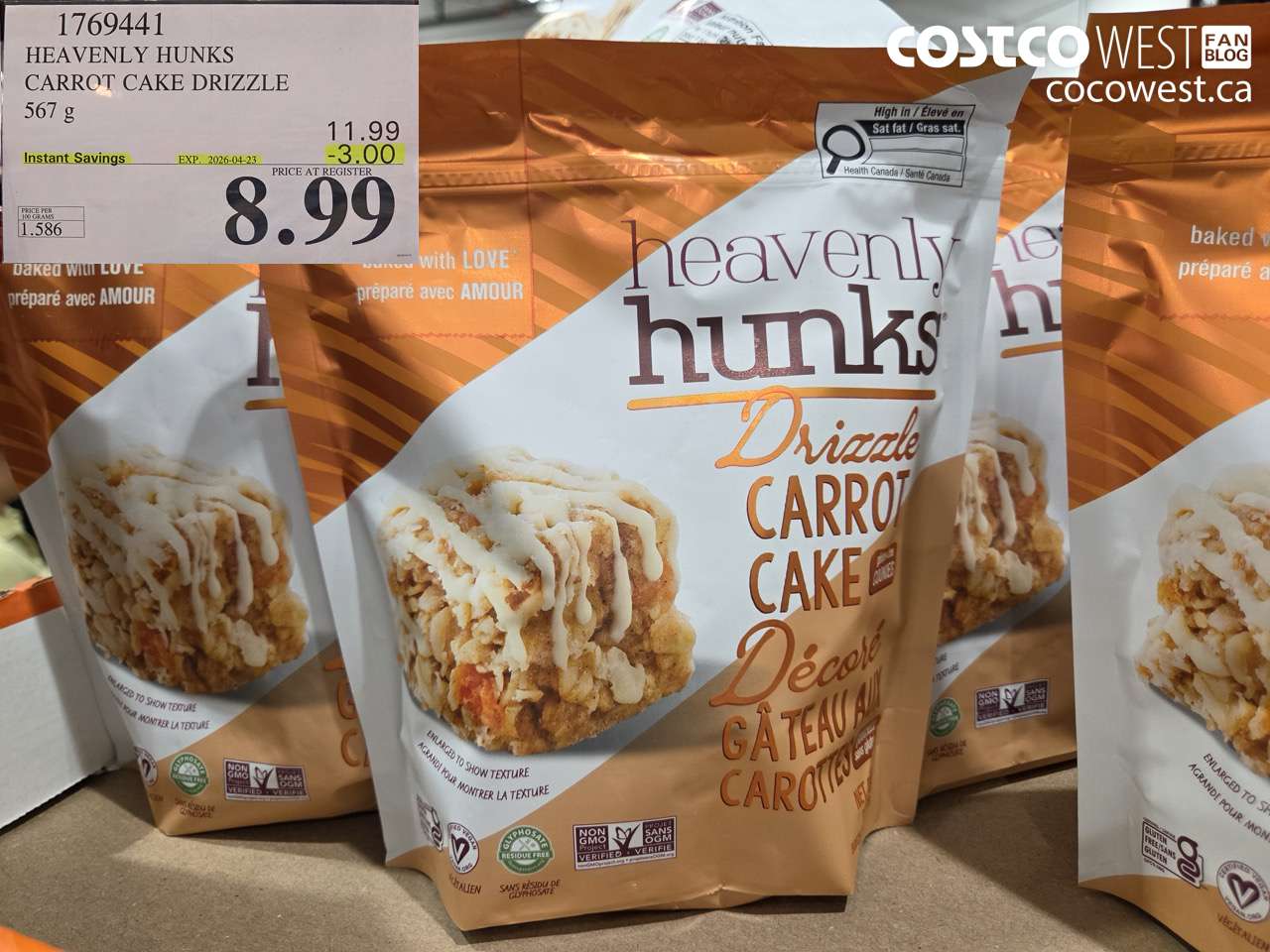 heavenly hunks carrot cake drizzle 567 g