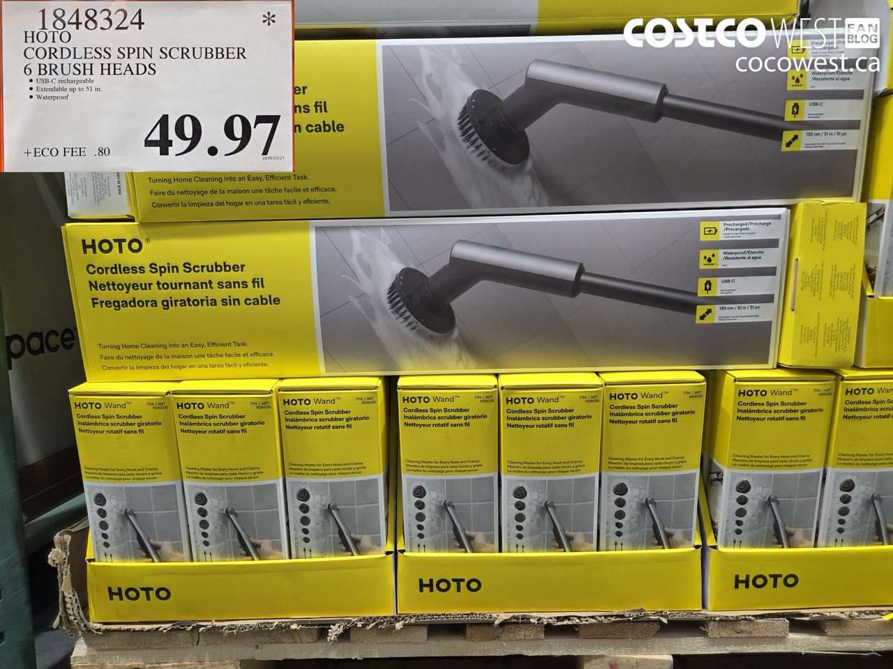 HOTO CORDLESS SPIN SCRUBBER 6 BRUSH HEADS