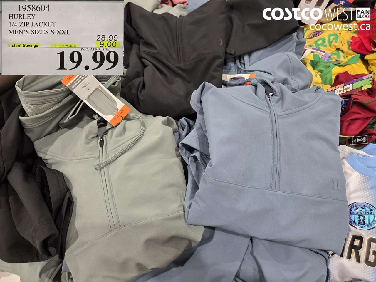 hurley 14 zip jacket mens sizes sxxl