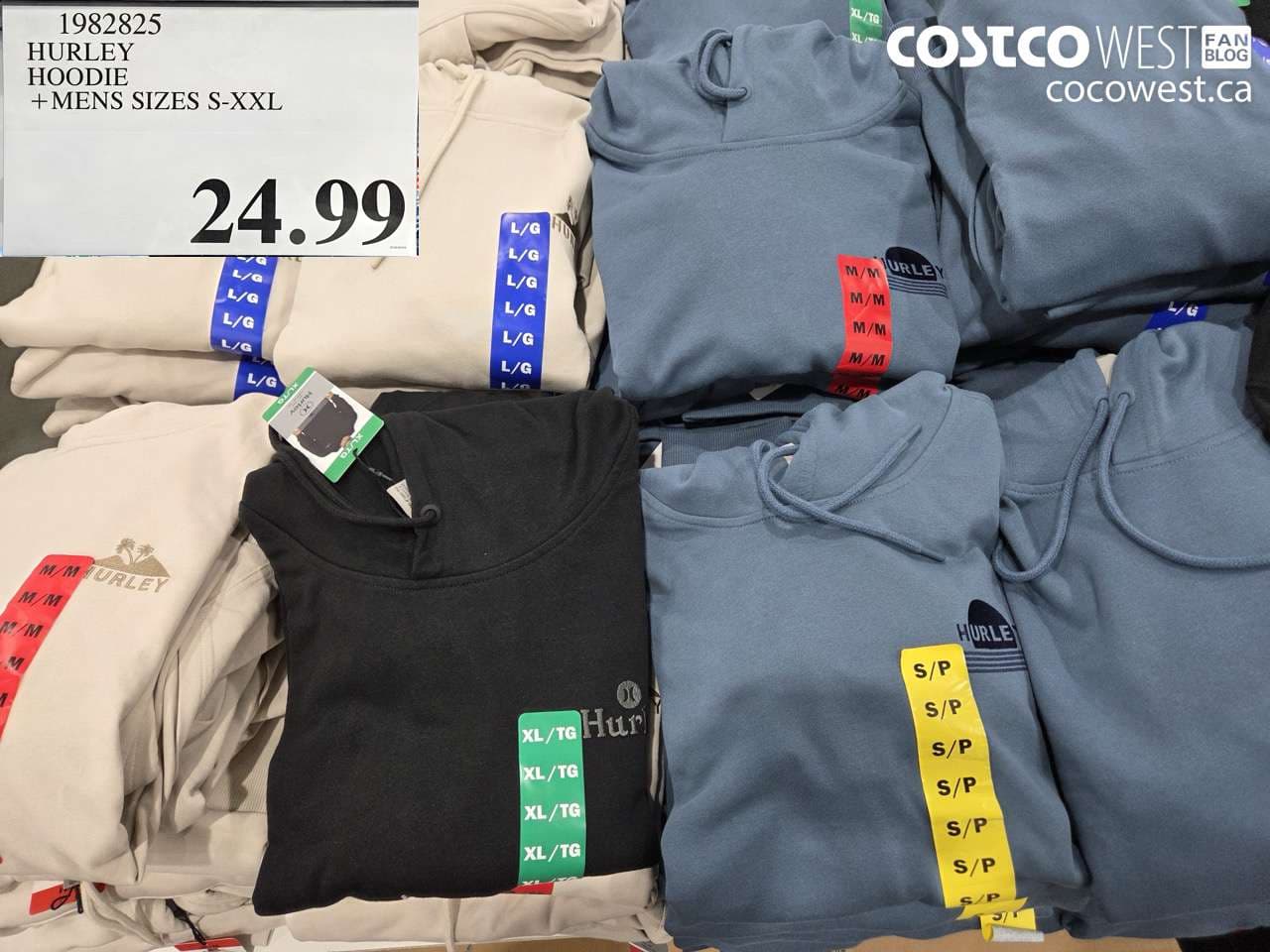 hurley hoodie  mens sizes sxxl