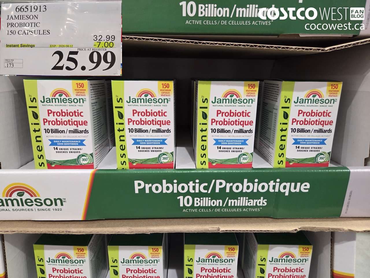 jamieson probiotic 150 capsules