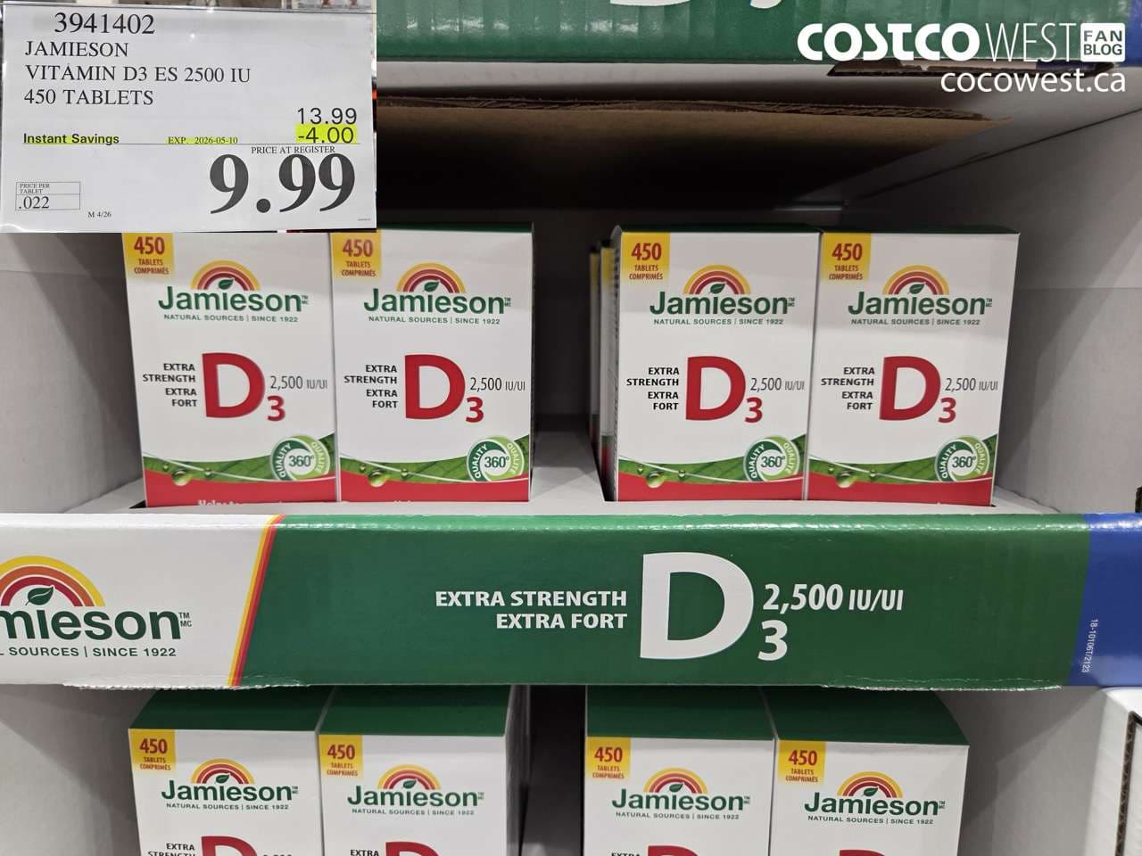 jamieson vitamin d3 es 2500 iu 450 tablets