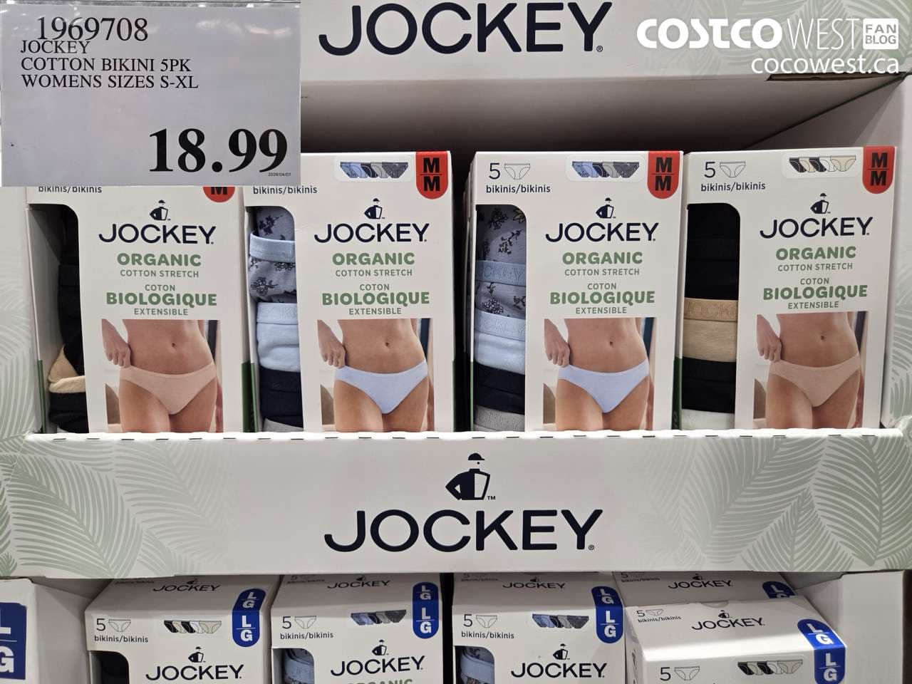 JOCKEY COTTON BIKINI 5PK WOMENS SIZES S-XL