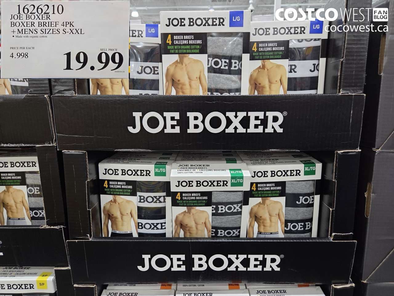 joe boxer boxer brief 4pk  mens sizes sxxl