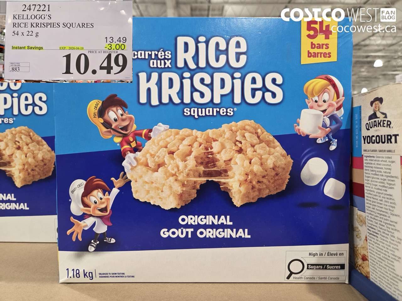 kelloggs rice krispies squares 54 x 22g
