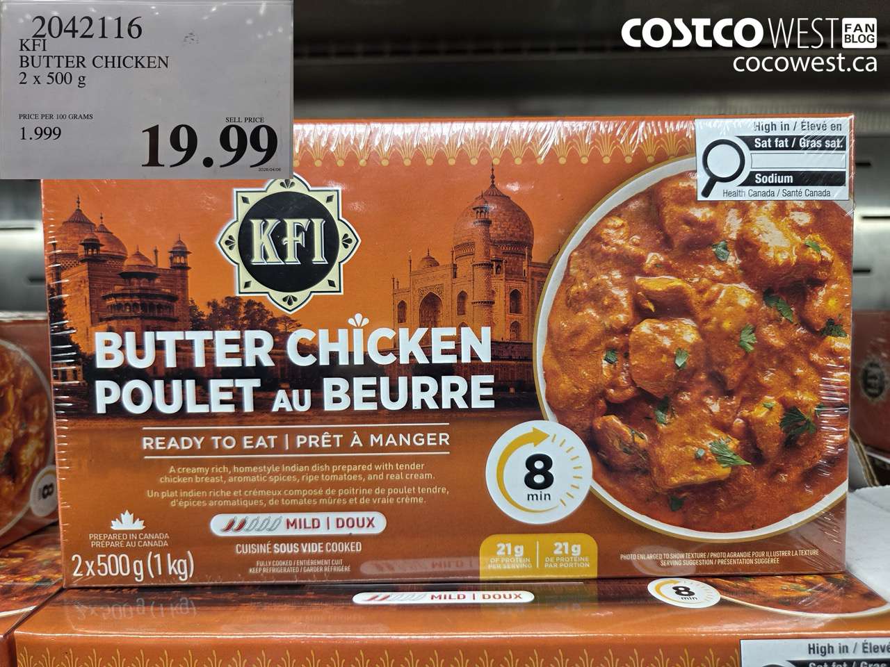 KFI BUTTER CHICKEN 2 X 500 G