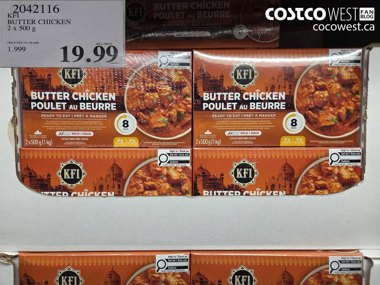 kfi butter chicken 2 x 500 g