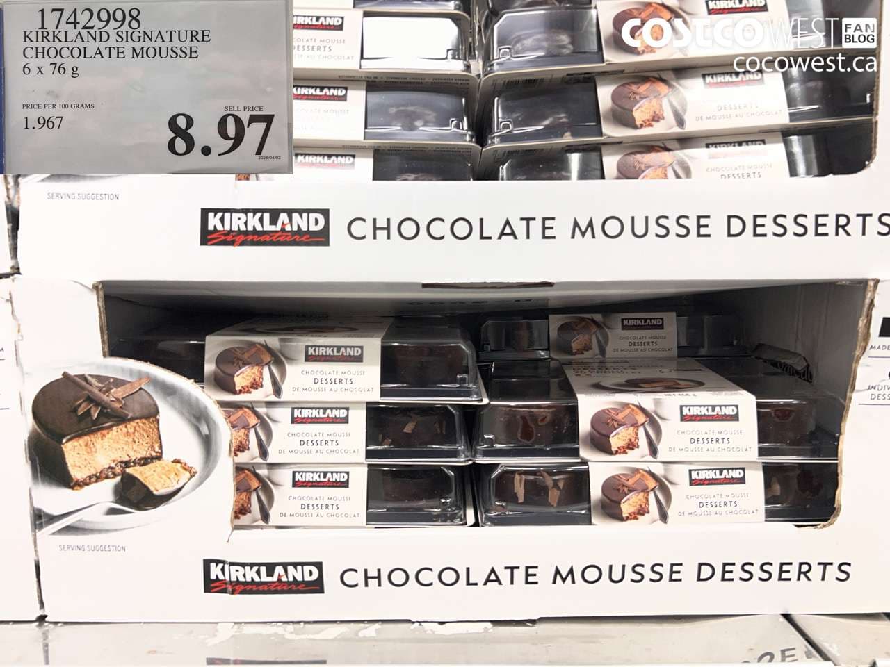 KIRKLAND SIGNATURE CHOCOLATE MOUSSE 6 X 76G