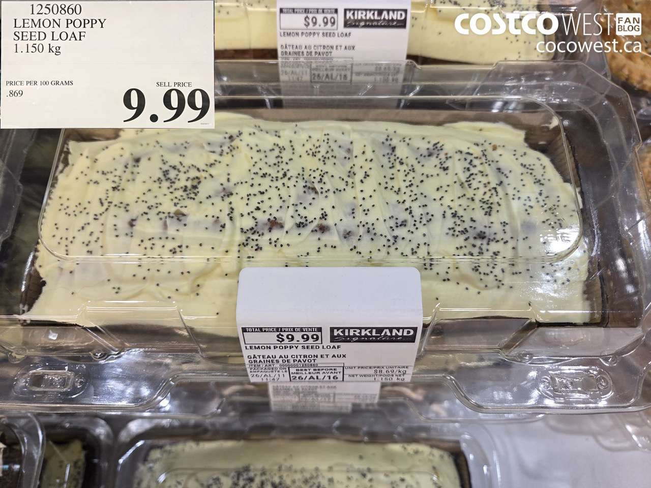 LEMON POPPY SEED LOAF 1.150 KG