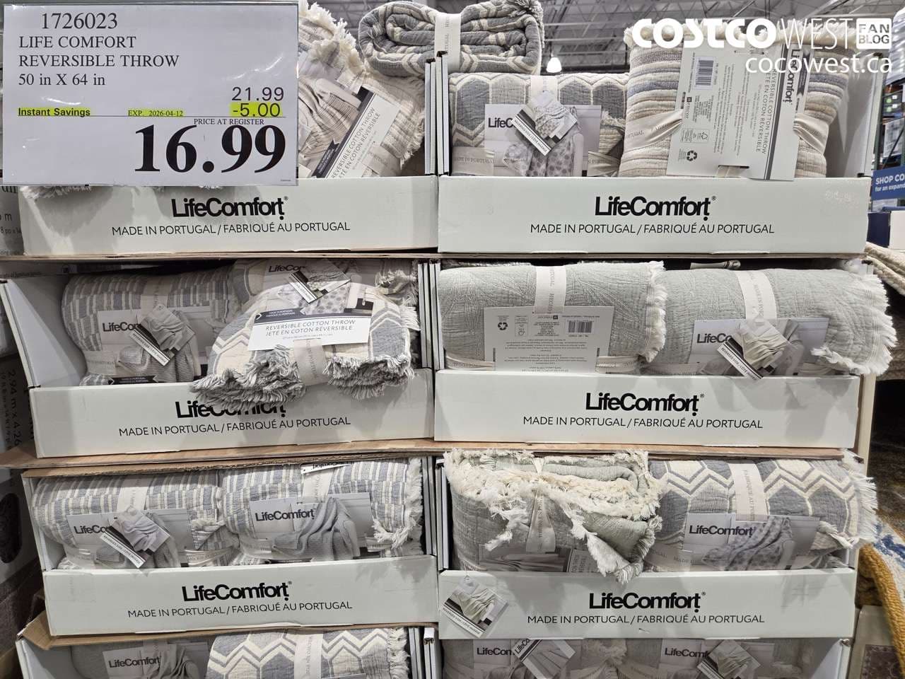 life comfort reversible throw 50 in x 64 in