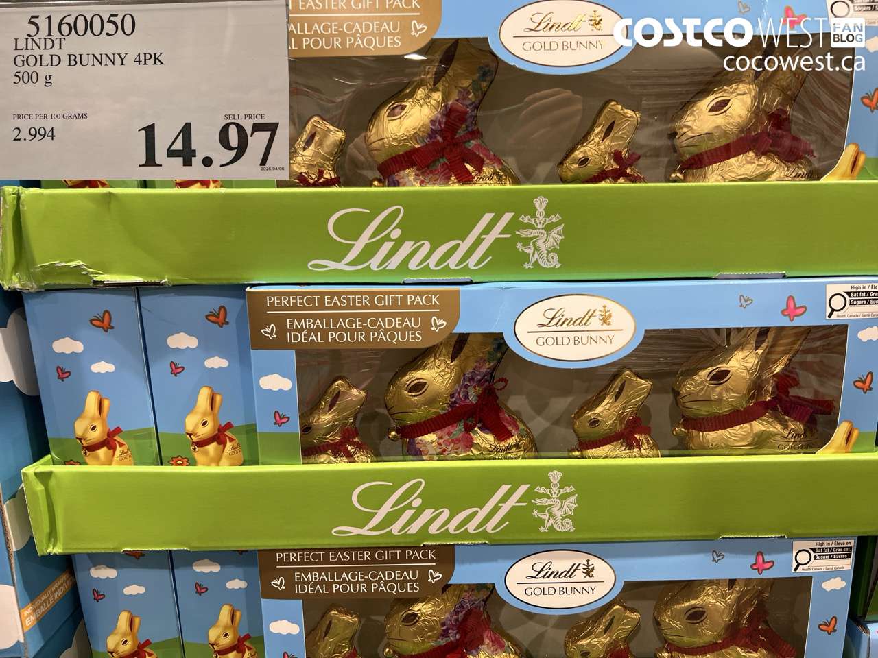 lindt gold bunny 4pk 500 g