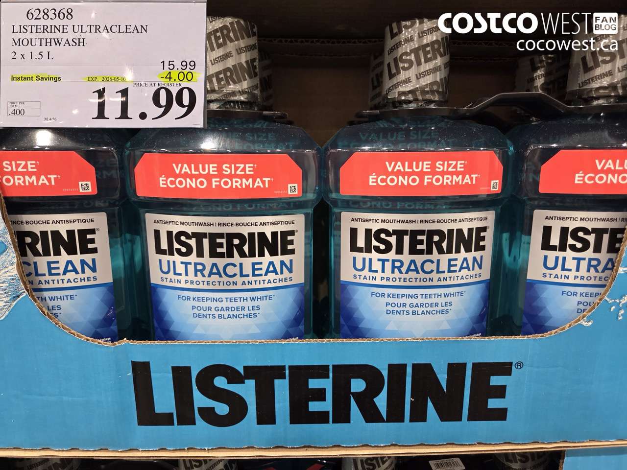 listerine ultraclean mouthwash 2 x 15 l