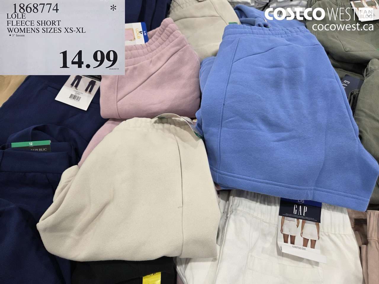 LOLE FLEECE SHORT WOMENS SIZES XS-XL