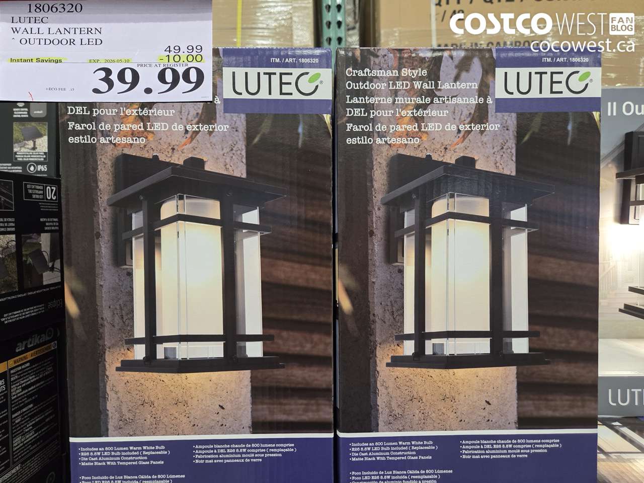 lutec wall lantern outdoor led