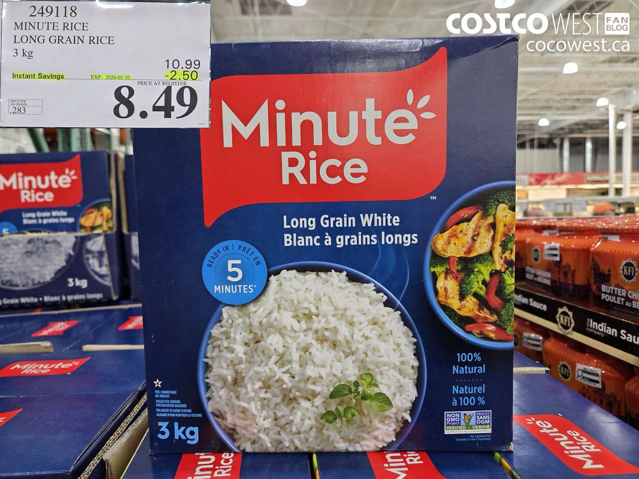 MINUTE RICE LONG GRAIN RICE 3 KG