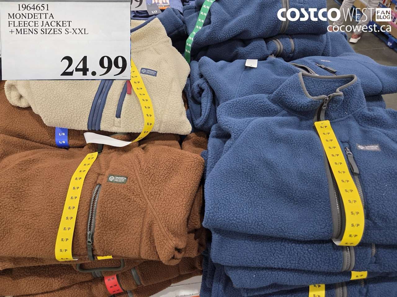 mondetta fleece jacket mens sizes sxxl