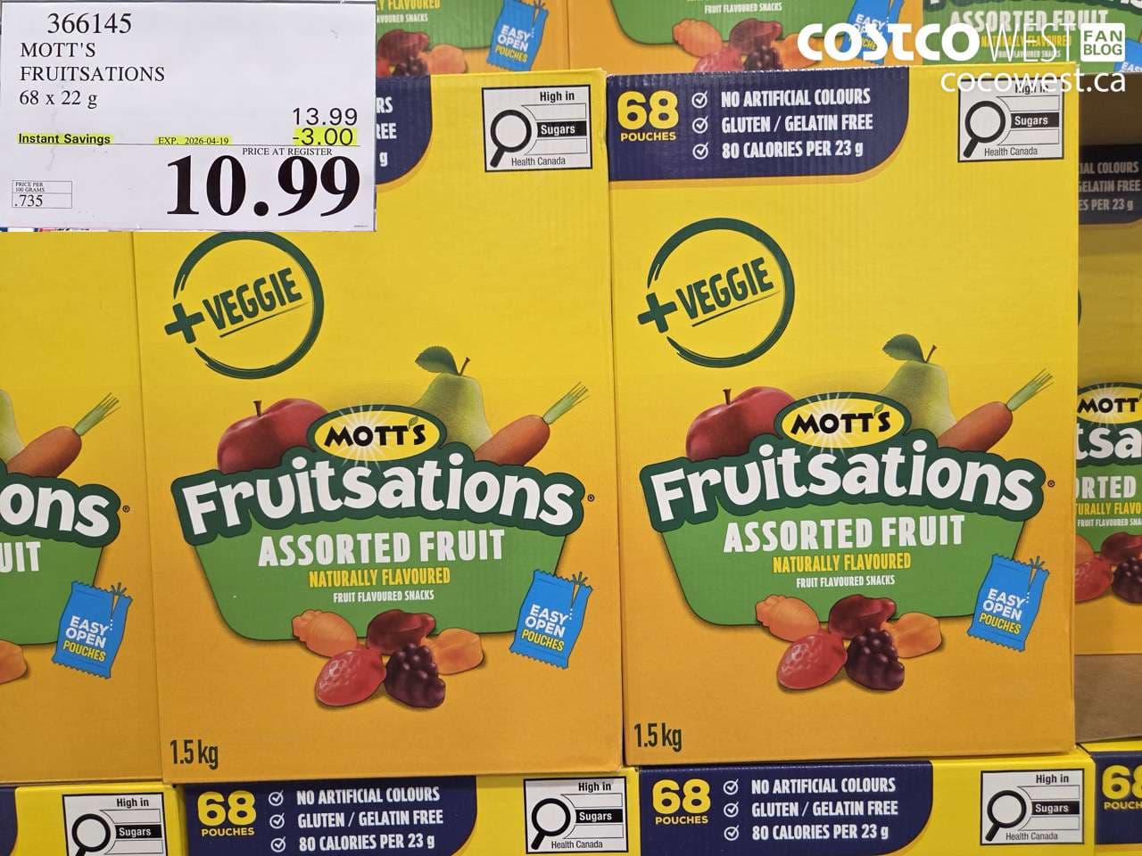 motts fruitsations 68 x 22 g