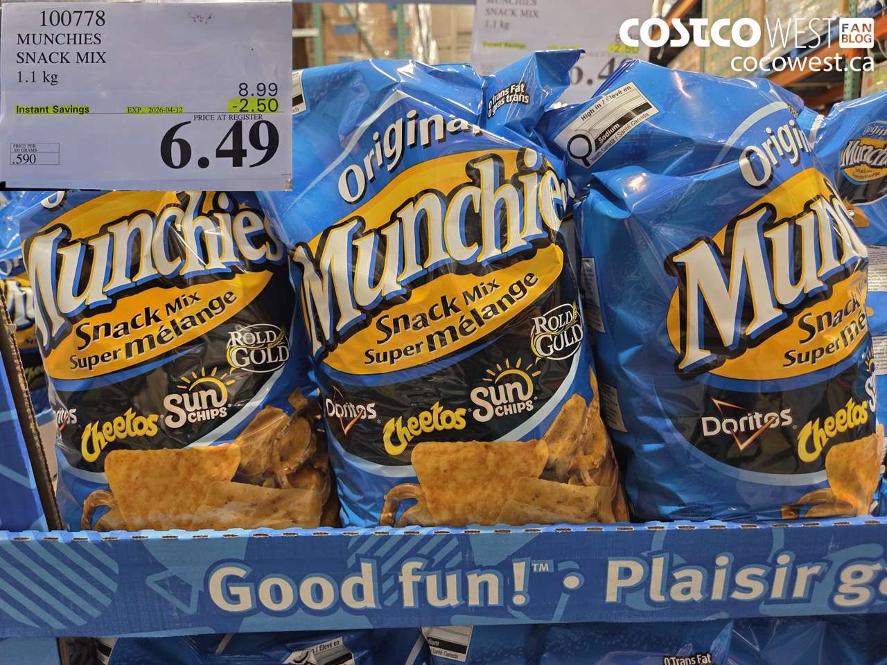 munchies snack mix 11 kg