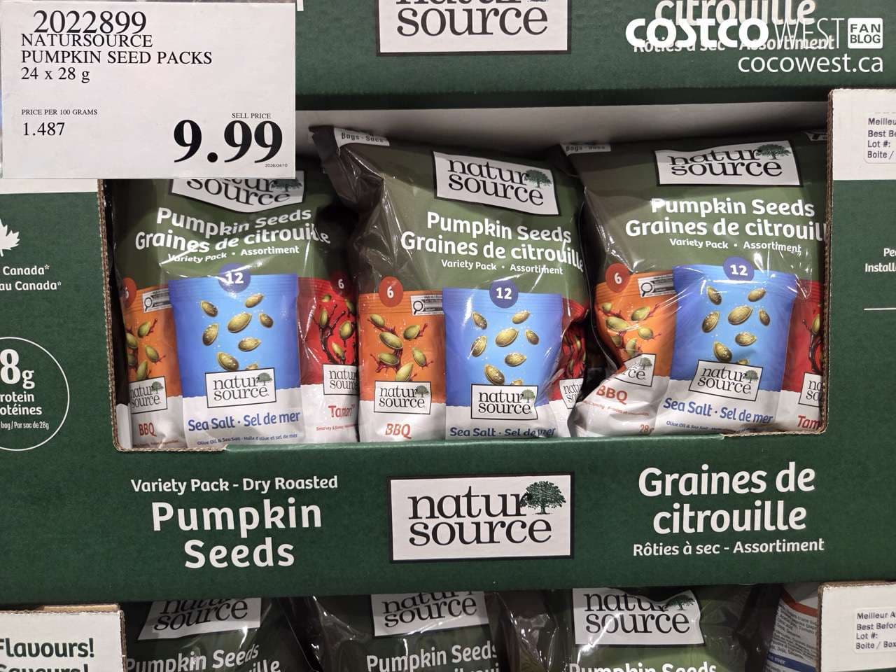 natursource pumpkin seed packs 24 x 28 g