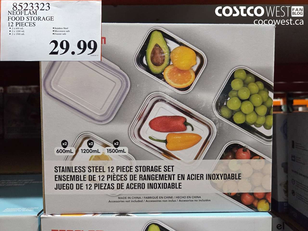 neoflam food storage 12 pieces