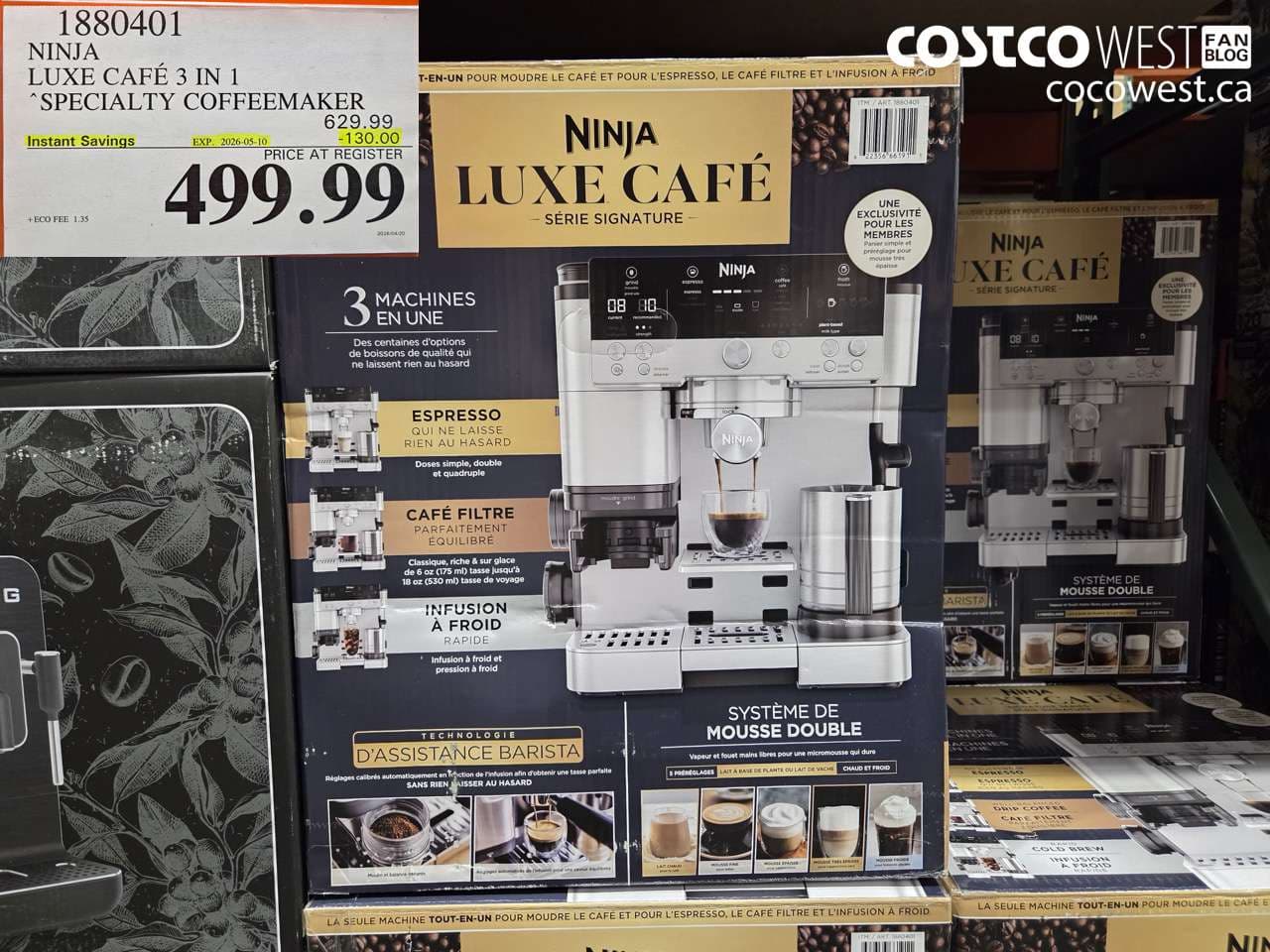 ninja luxe cafe 3 in 1 specialty coffeemaker