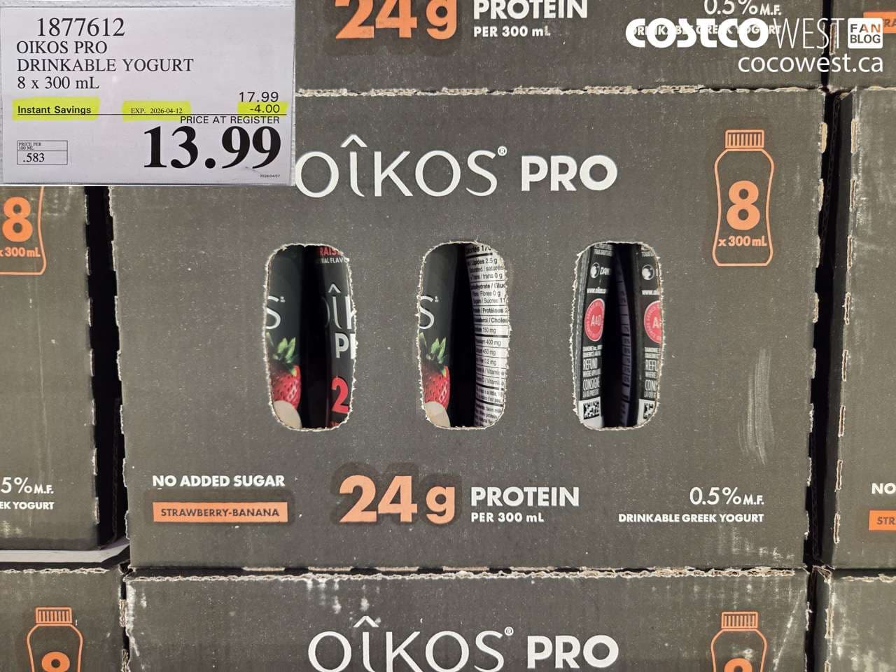 OIKOS PRO DRINKABLE YOGURT 8 X 300 ML