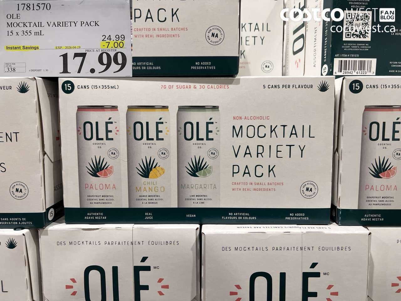 ole mocktail variety pack 15 x 355 ml