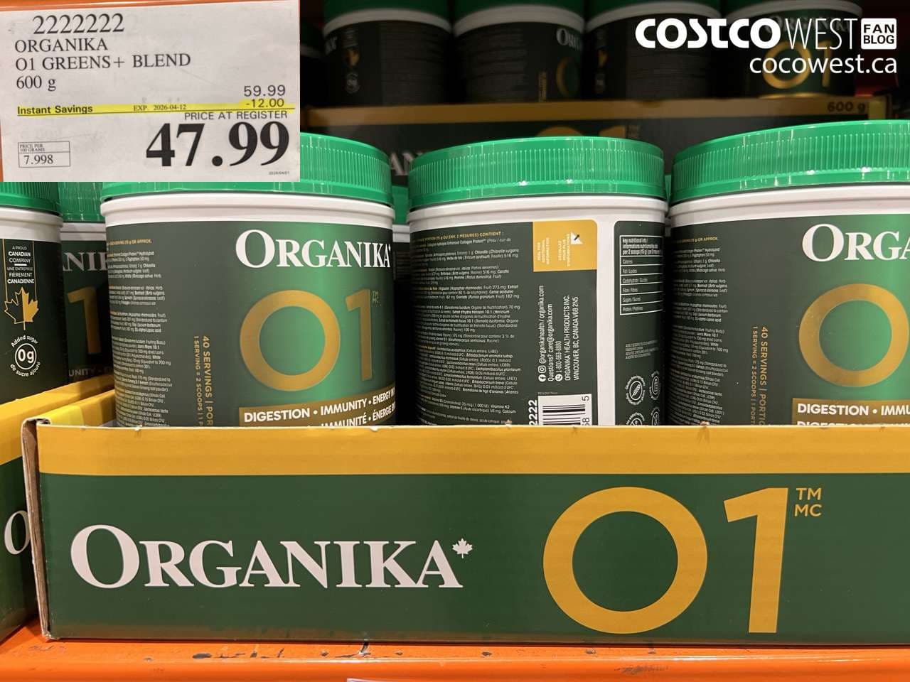 organika 01 greens blend 600 g