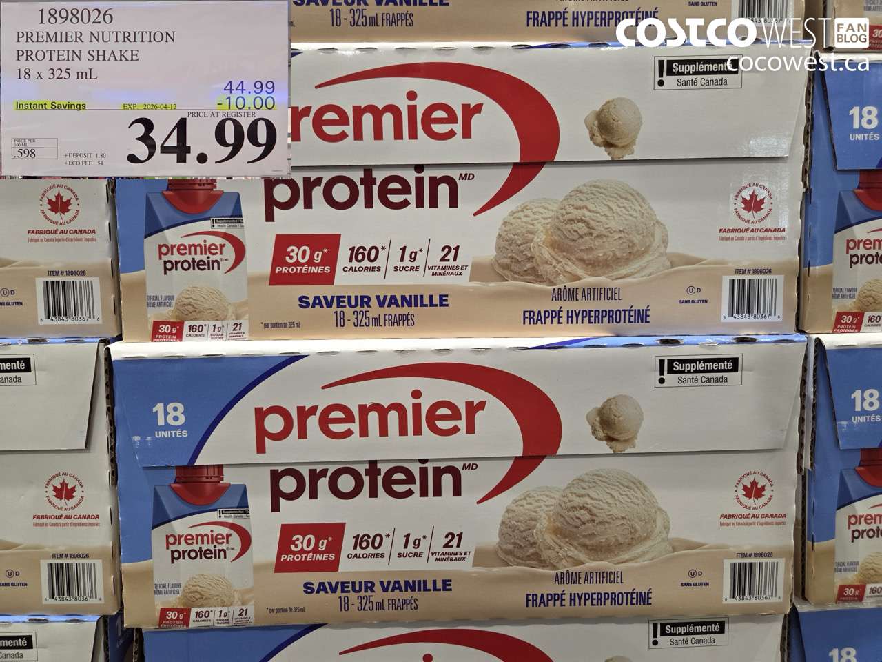 premier nutrition protein shake 18 x 325 ml