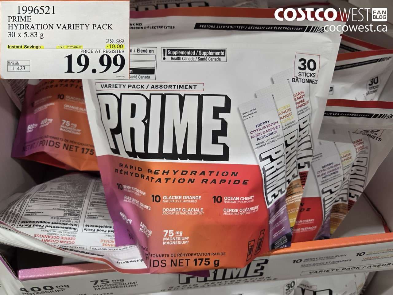 prime hydration variety pack 30 x 583 g