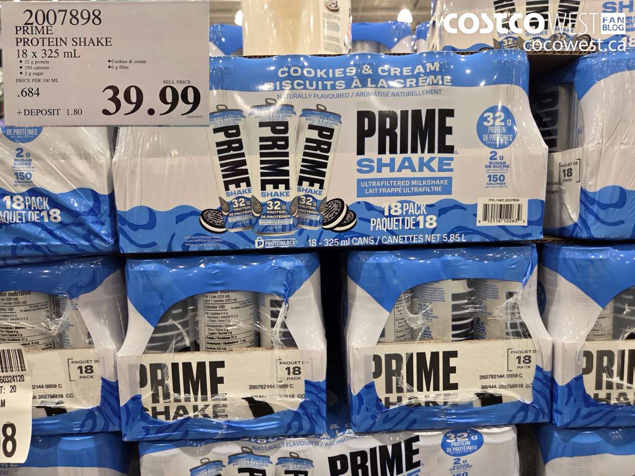 prime protein shake 18 x 325 ml