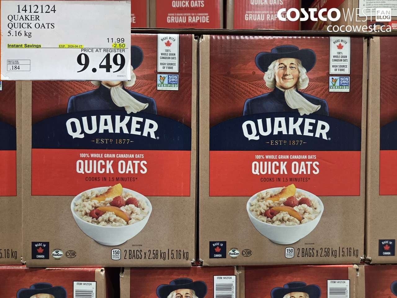 quaker quick oats 516 kg