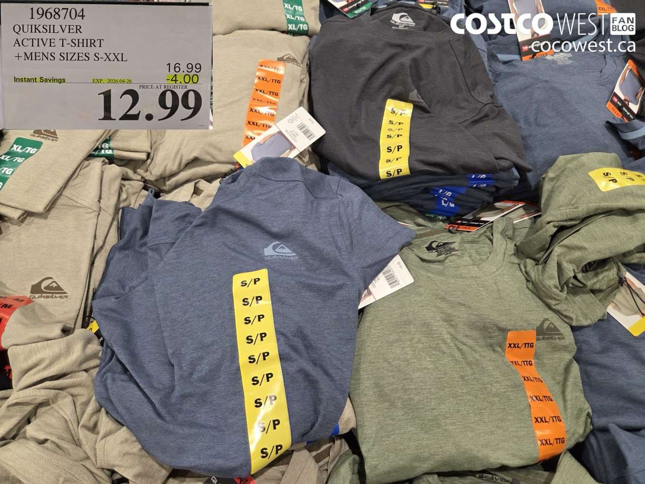 quicksilver active tshirt mens sizes sxxl